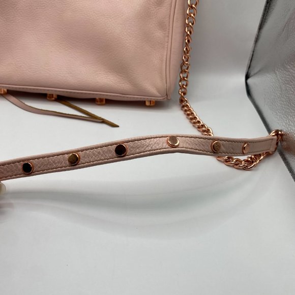Rebecca Minkoff Mini Mac Crossbody Purse in Pink with Rose Gold Hardware - Picture 9 of 15